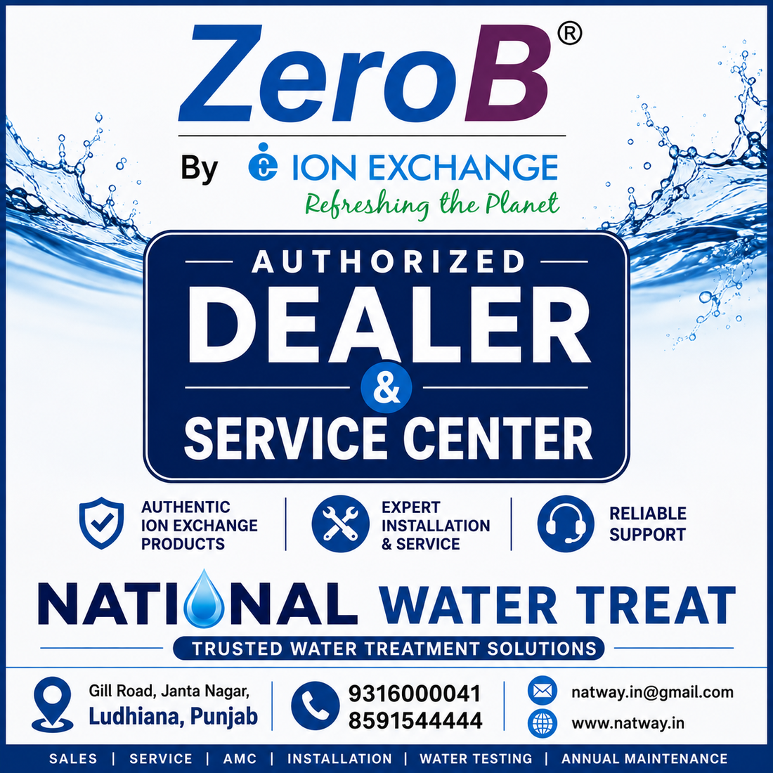 Zero B Ion Exchange Authorized Dealer & Service Center in Ludhia