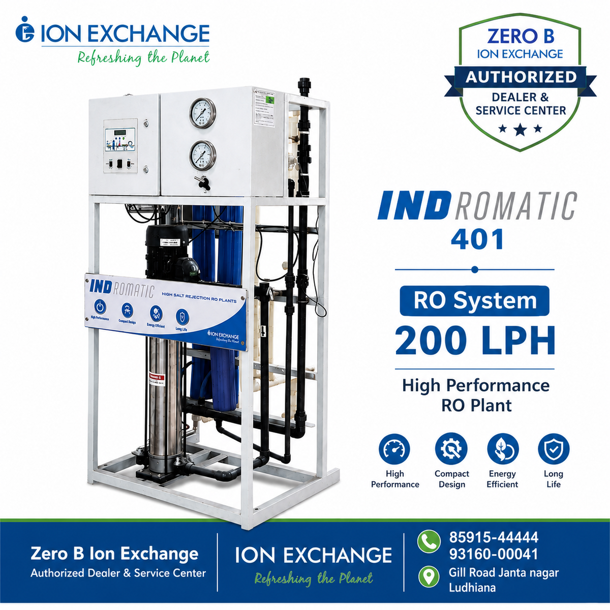 ion  Exchange Indromatic 401 RO Plant 200 LPH