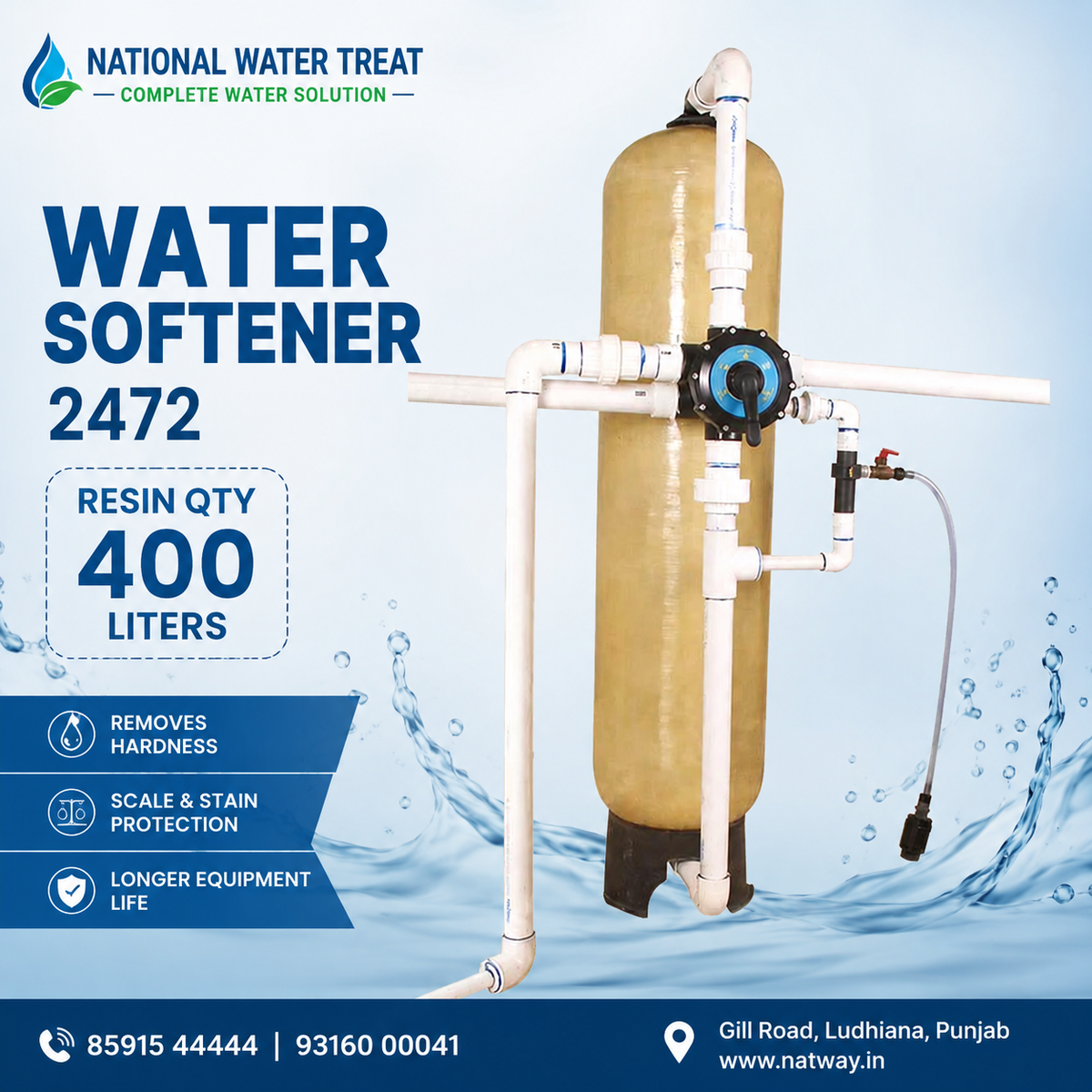 industrial water softener 2472/450