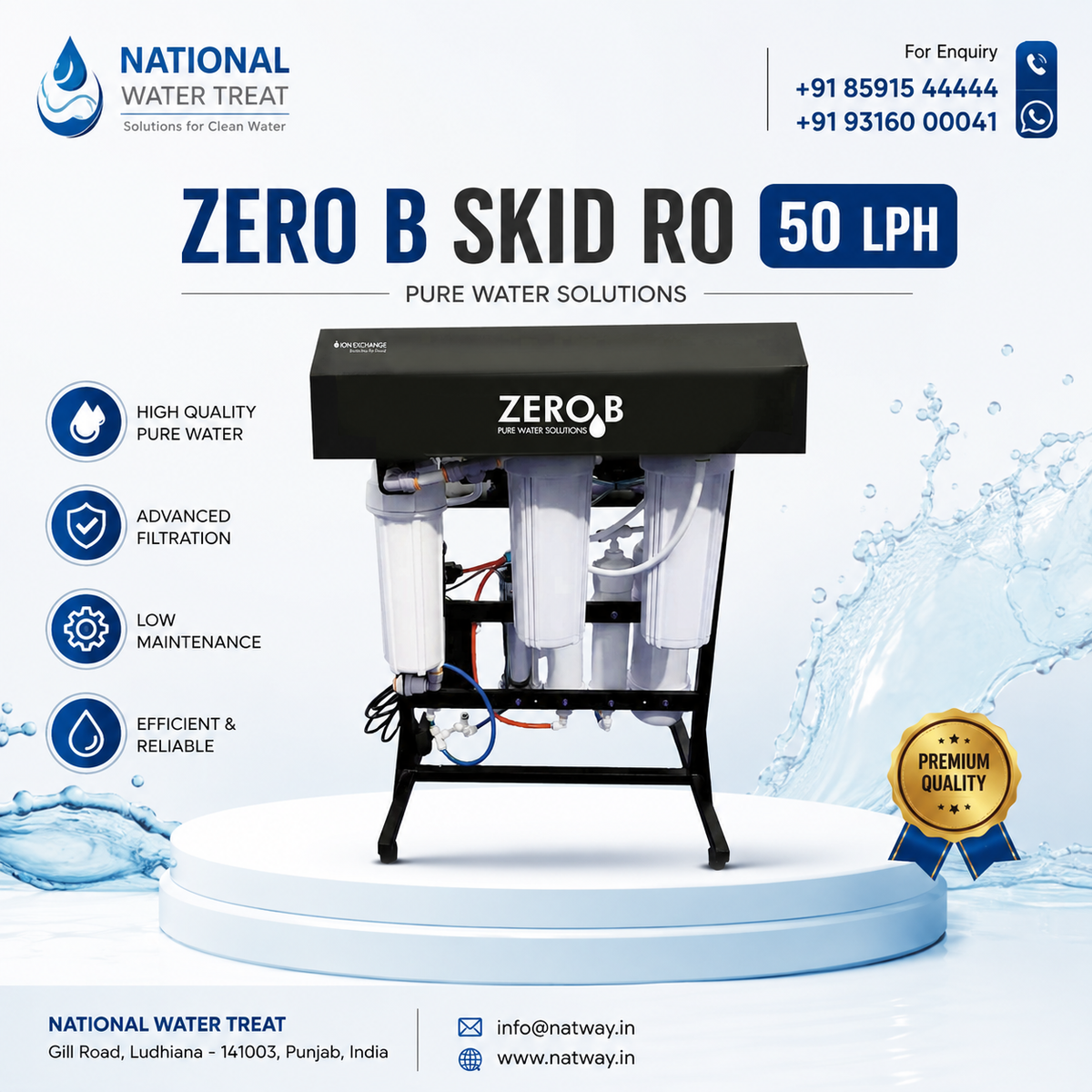 Ion Exchange  Zero B 50 LPH RO